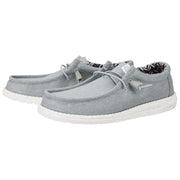 HEYDUDE Wally Canvas Casual Shoes for Men - Light Grey - 9M