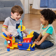 Hasbro Spidey and His Amazing Friends Water-Webs Webs Ahoy Bubble Pirate Ship Playset with 3-Inch Action Figures, Extending Hull, Wave-Simulating Wheels, Bubble Maker, 17 to 21 in