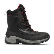 Columbia Bugaboot III Men's Waterproof Leather Winter Boots, Black Bright Red, Size 8 Wide, 179122