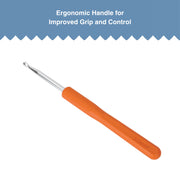 Hello Hobby Ergonomic Crochet Hook, Size H 5 mm, Aluminum, Comfortable Grip