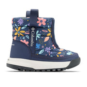 Columbia Youth Snowtrot Mid Insulated Snow Boot, 200g Insulation, Omni-Heat Lining, Omni-Shield Water Resistant, Omni-Grip Outsole, Nocturnal/Wildflower Whimsy, Size 5, 207891