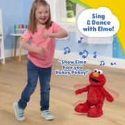 Sesame Street Hokey Pokey Elmo Plush, Interactive Musical Toy with Motion-Activated Dance, Bilingual English and Spanish, 14 Inch, Ages 18 Months+