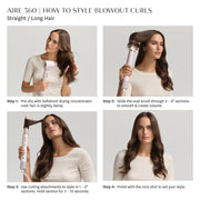 T3 600692-UL-10 Aire 360 Ceramic Air Styler Blowout Kit - Satin Blush