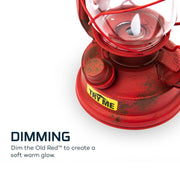 NEBO NEB-LTN-1012 Retro 100 Lumen LED Red Metal Lantern, Battery Operated