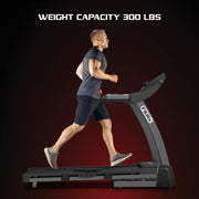 FitRx Crossrun Folding Treadmill, 5.0HP Motor, 10 MPH Speed, 15% Incline, Bluetooth Speakers, 5-Inch LED Screen, Foldable Design, 300 lb Capacity