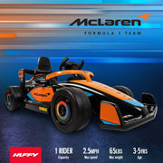 Huffy 17154 McLaren F1 Race Car Kids Battery Ride-On Toy, 12V, Remote Control