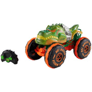 Mattel Hot Wheels Monster Trucks RC Rageasaur Remote-Control Toy Truck, 1:15 Scale, Multicolor, JBH03