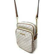 Michael Kors 35F1GTVC2B Women's Flight Logo Leather Crossbody Bag, Beige