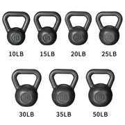Athletic Works 30lb Kettlebell, Casting Iron, Durable Hammertone Finish, Black