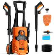 Patbrela 1500W Electric Pressure Washer, 4200PSI with Adjustable Nozzle Angle, Orange - Easy to Use