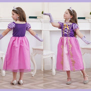 Jurebecia Princess Dress for Girls Fancy Costume up Birthday Christmas Halloween Cosplay Carnival, Purple, 4T