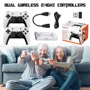 Microea 4K HD HDMI Retro Gaming Stick, Wireless Retro Game Console with 75,000+ Games, 18 Emulators, Dual Wireless Controllers, Supports 23 Languages, 64GB
