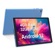 PUTECCH D10A 10 Inch Android 12 Tablet, 32GB ROM, 1TB Expandable, Quad Core Processor, 6000mAh Battery, 1280x800 IPS Touch Screen, Dual HD Camera, Bluetooth Wifi
