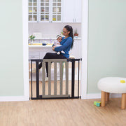 Safety 1st GA181GRY2 Wood-and-Metal Flat Slat Gate, Grey
