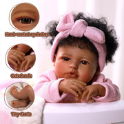 RSG Realistic Sweet Gallery Lifelike Reborn Baby Doll, 17 Inch, Full Body Cloth, Poseable Limbs, Includes Pacifier, Nursing Bottle, Clothes Set, Gift Box