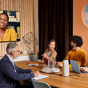 Owl Labs Meeting Owl 3 Conference Room Camera, 360 1080p HD Video, AI-Driven Speaker Tracking, 18-Foot Mic Pickup, USB-C, Gray, MTW300-1000