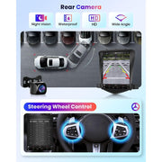 Podofo Cruze J300 Android Car Stereo Radio, 9.7 Inch IPS Touch Screen, 4GB RAM, 64GB Storage, Wireless Carplay