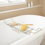 Signature Hardware Nottingham Brass Tub Caddy - Chrome Plated