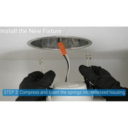 Great Value 6 Inch LED Retrofit Downlight, 13 Watt, 5 CCT Selectable, Dimmable, E26 Base, White, 12 Pack