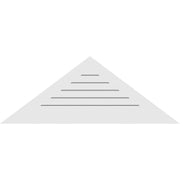 Ekena Millwork Triangle Surface Mount PVC Gable Vent, 72 in W x 15 in H, Factory Primed White, 5/12 Pitch, Standard Frame