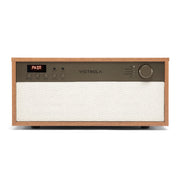 Victrola Venture Vista 5-in-1 Music Center, Oak, Mid-Century Modern Turntable with Bluetooth, CD Player, Built-In Stereo Speakers