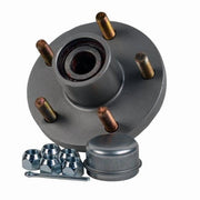 CE Smith Galvanized Trailer Hub Kit, 1-1/16 in Spindle, 5x4.5 in Stud Pattern, 1350 lb Capacity, Silver, 13315