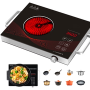 Hinzonek 3500W Hot Plate Electric Ceramic Stove Infrared Induction Cooker Home Kitchen Cooking Oven US 110V