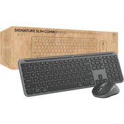 Logitech Signature Slim MK955 Wireless Keyboard and Mouse Combo, Quiet Typing, SmartWheel Scrolling, Multi-Device Bluetooth, Graphite, 920-012427