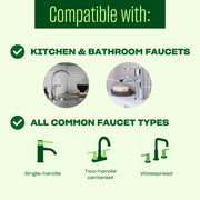 Character Faucet Installation Kit, Complete Set with Basin Wrench, Plumber's Putty, Thread Seal Tape, Microfiber Rag, Wet Wipes, Drip Tray, Virtual Support, Easy Video Instructions, K-CHA-KIT-FCT