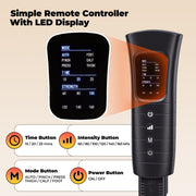 Naipo Air Compression Leg Massager, Full Leg Recovery System with 3 Modes, 6 Pressure Levels, Timer Settings, Black