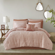 Mainstays MS8544409622-19 11 Piece Bed in a Bag Comforter Set with Sheets, Pink Arch, Queen