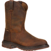 ROCKY Ride Round Toe Roper Boots for Men - Tan - 13 W