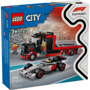 LEGO City F1 Display Truck with Audi F1 Race Car Building Set, 508 Pieces, Ages 7+, 6585638