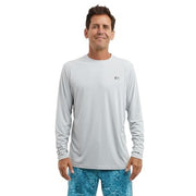 Pelagic Vaportek Goione Wahoo Long Sleeve Fishing Shirt, UPF 50+ Sun Protection, Water and Stain Repellent, Lightweight Ventilated Fabric, Light Grey