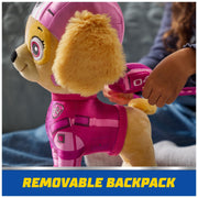 Spin Master PAW Patrol Skye Plush Toy, 12-Inch Tall, Pink Air Rescue Flight Suit, Removable Backpack