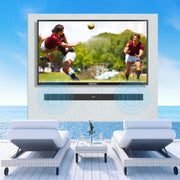 Sylvox Sound Bar for Outdoor TV, IP65 Waterproof, 2.0 Channel Wireless Audio, 60W RMS, Bluetooth, HDMI ARC, Optical, AUX, USB, Wall Mountable, Black, OTA1ELFS2