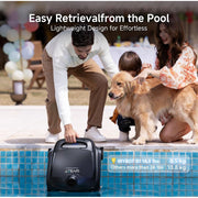 WYBOT B1 Robotic Pool Cleaner, Cordless, Dual-Motor Suction, Smart Navigation, Self-Parking, 120min Runtime, Black Green