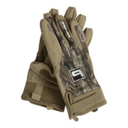 Banded Soft Shell Blind Fishing Gloves, Waterproof, Cowhide Reinforced, Adjustable Elastic Wrist Cuff, Bottomland, X-Large B1070007