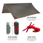 Grand Trunk Bp-Abrigo-Fly Abrigo Rain Fly - GLACIAL GRAY - UNIVERSAL