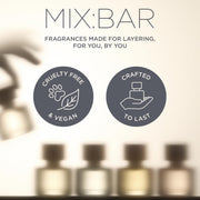 MIX:BAR Vanilla Bourbon Eau De Parfum, Warm Vanilla Bean and Oak-Infused Bourbon Blend, 1.7 fl oz