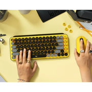 Logitech 920010707 POP Keys Wireless Mechanical Keyboard with Customizable Emoji Keys, Blast Yellow