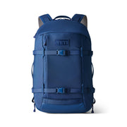 YETI Crossroads 27L Backpack, Water-Resistant TuffSkin Nylon, Navy, Padded Laptop Vault, Rambler Bottle Pockets, CROSSRDBP27