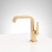 Signature Hardware 485002 Drea 1.2 GPM Single Hole Bathroom Faucet with Pop-Up Drain Assembly, Brushed Gold