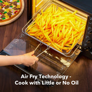 HOMSHADE CZ32C-ML 34 QT Super-Large Air Fryer Toaster Oven Combo, 5 Functions, Black