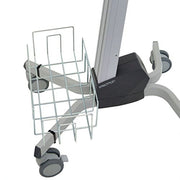 Ergotron Neo-Flex Cart Wire Basket Kit, Adjustable Silver Metal Storage Basket for Laptop and LCD Carts, 15 lb Capacity, 97-544