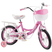 Bruce & Shark B601-086-B~007wal Kids Bike with Flashing Training Wheels & Basket, Pink, 18