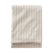 Pendleton 17059 Ticking Stripe Brushed Cotton Blanket, Midweight, Natural Beige, Twin