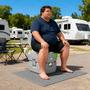 Kohree Portable Camping Toilet, 5.8 Gal Waste Tank, Diagonal Elongated Seat, T-Type Full-Coverage Flush, HDPE Material, Lightweight, KR3124-WR