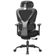 Coolhut Ergonomic Office Chair, High Back with Adjustable Lumbar Support, Breathable Mesh, 500 lb Capacity, Black