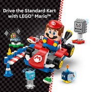 LEGO Super Mario Mario Kart Interactive LEGO Mario and Standard Kart Building Toy, Multicolor, 278 Pieces, Ages 7+
